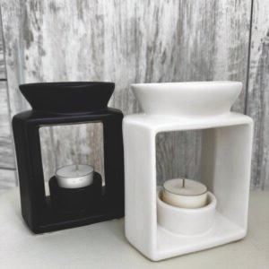 White or Black Ceramic Wax Burner